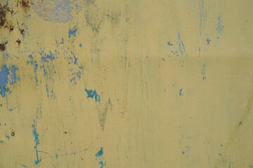 old painted rusty metal wall