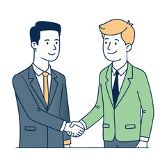 Businessmen Shaking Hands - Partnership and Agreement