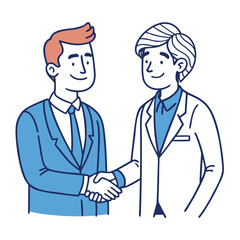 Professional Handshake Business and Healthcare Collaboration