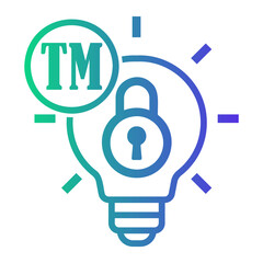 trademark Line Gradient Icon