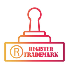 trademark Line Gradient Icon