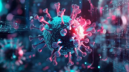 Spreading virus, global pandemic in digital cyberspace - Powered by Adobe