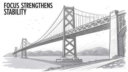 Artistic Illustration of Bridge Symbolizing Strength and Stability