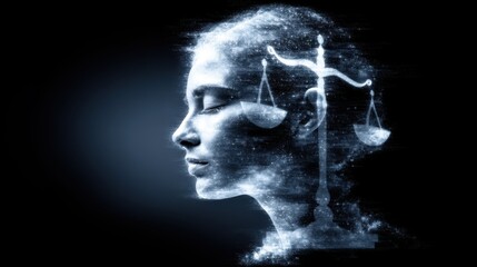 Justice in focus a symbolic representation of law and equality abstract visual dark background thought-provoking concept