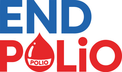Vector art of end polio logo for world polio day campaign