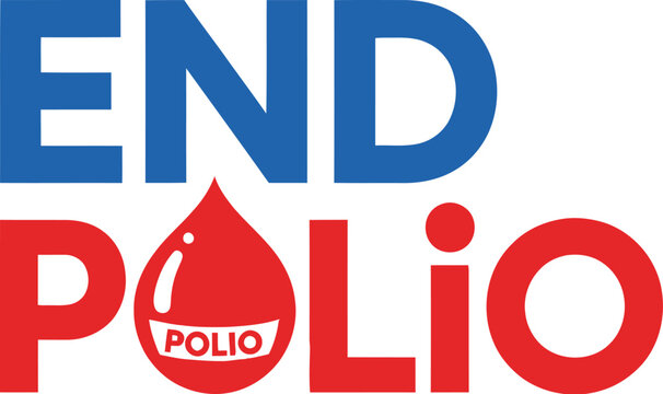 Vector art of end polio logo for world polio day campaign