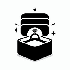 Engagement ring box reveal