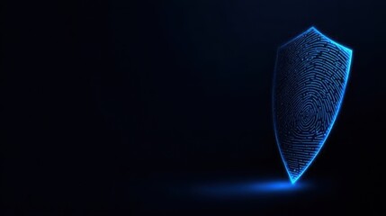 Digital security shield virtual environment graphic design technology concept futuristic viewpoint