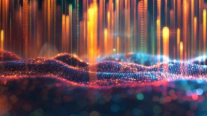 Futuristic e commerce metrics background for retail analytics and data visualization insights