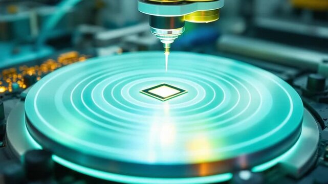 Precision Manufacturing - Microchip Production and Advanced Technology in Action.