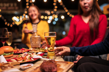 group of people at bar