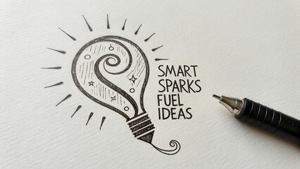 Creative Concept of Lightbulb with Quote about Ideas and Innovation