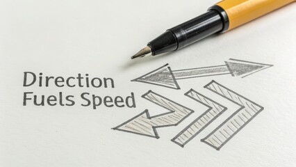 Direction Fuels Speed, Conceptual Illustration of Progress and Growth