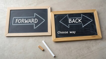 Directional Choices on Chalkboards with Arrows and Texts
