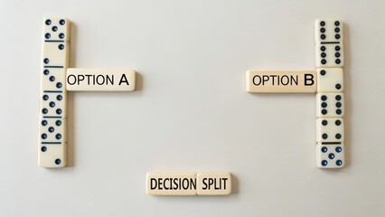 Dominoes Representing Choices in Decision Making Process
