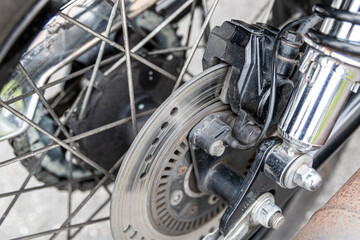 Obraz premium Moto vintage - style retro - disque de frein