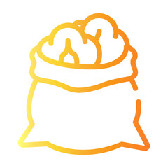 cotton sack Line Gradient Icon