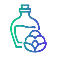 cottonseed oil Line Gradient Icon