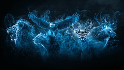 abstract blue background with alpha channel