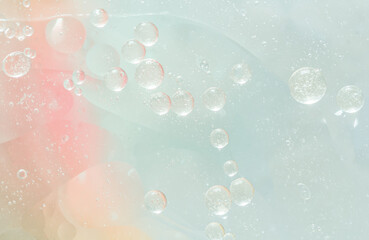 Abstract water bubbles oil background