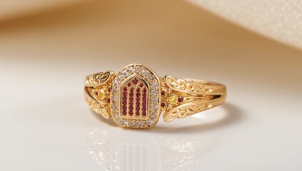 golden ring with diamonds