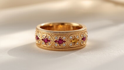 golden ring with diamonds
