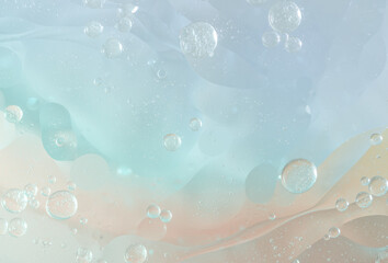 Abstract water bubbles oil background