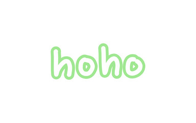 Hoho Festive Green Bubble Typography