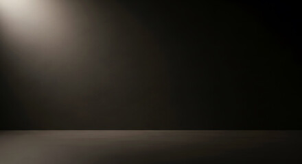 Dramatic spotlight illuminating a textured dark wall and floor