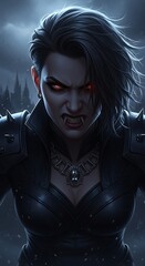 Vampires Gaze - A Portrait of Dark Power and Mystique.