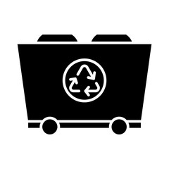 rubbish bin glyph icon