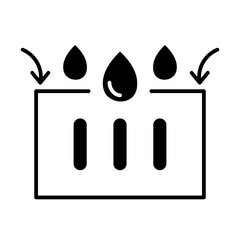 storm protection glyph icon