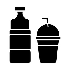 waste plastic glyph icon