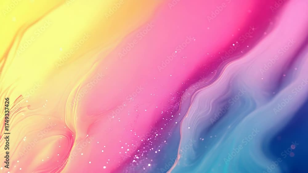 Wall mural abstract colorful fluid art background with flowing gradient colors