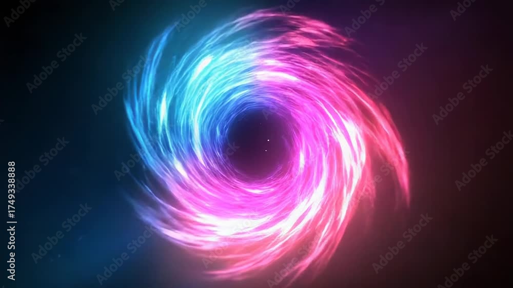 Canvas Prints abstract cosmic portal generating colorful swirling energy vortex
