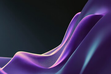 Abstract Fluid Holographic Purple Curved Wave Background