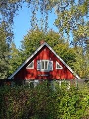 Beautiful vintage private house in Sweden, Scandinavian style home with classic architecture and cozy atmosphere.
