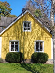 Beautiful vintage private house in Sweden, Scandinavian style home with classic architecture and cozy atmosphere.