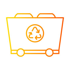 rubbish bin gradient icon