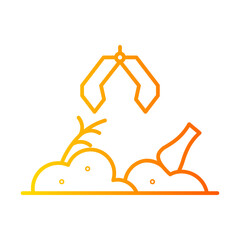 excavator gradient icon