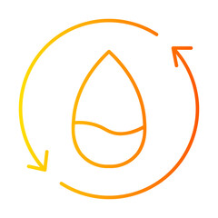 water recycling gradient icon