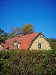Beautiful vintage private house in Sweden, Scandinavian style home with classic architecture and cozy atmosphere.