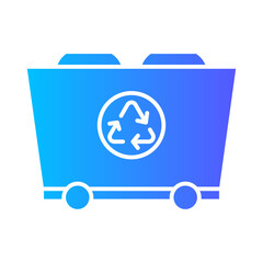 rubbish bin gradient icon