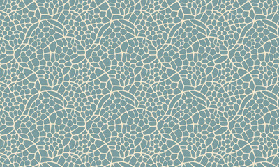 Elegant Wavy Lace and Intricate Web Seamless Pattern