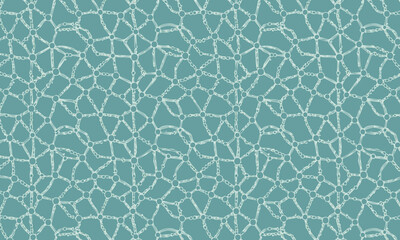 Fototapeta premium Abstract Textured Web and Chain Network Seamless Pattern