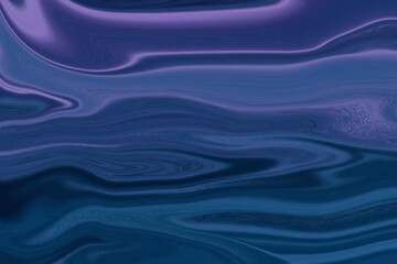 Abstract swirling blue and purple liquid marble texture background