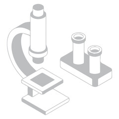 Microscope and vials icon