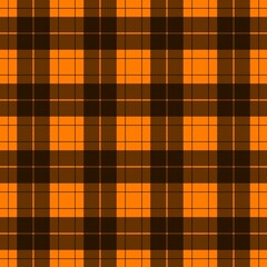 Orange Brown Plaid Fabric Textile Design