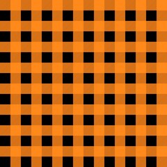 Orange and Black Plaid Digital Design