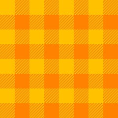 Orange and Yellow Plaid Fabric Texture